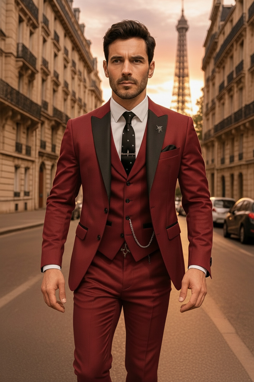 Lucian | Men Slim Tailored Three Piece Formal Suit