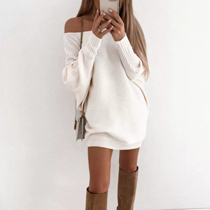 Janelle - Long Sleeve Knit Mini Dress