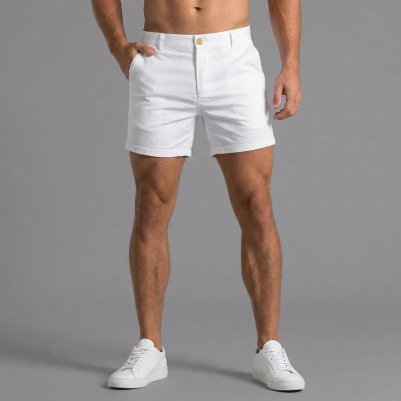 Men's Slim-fit Chino Shorts With A Tailored Waist—stylish Shorts For Summer, Everyday Wear, The Office, And Smart-casual Looks