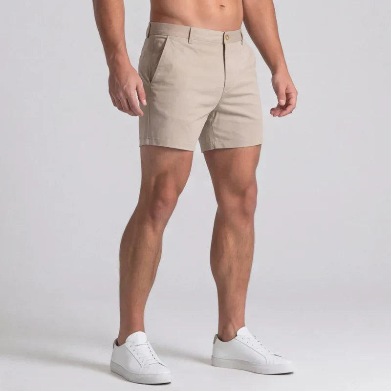 Men's Slim-fit Chino Shorts With A Tailored Waist—stylish Shorts For Summer, Everyday Wear, The Office, And Smart-casual Looks