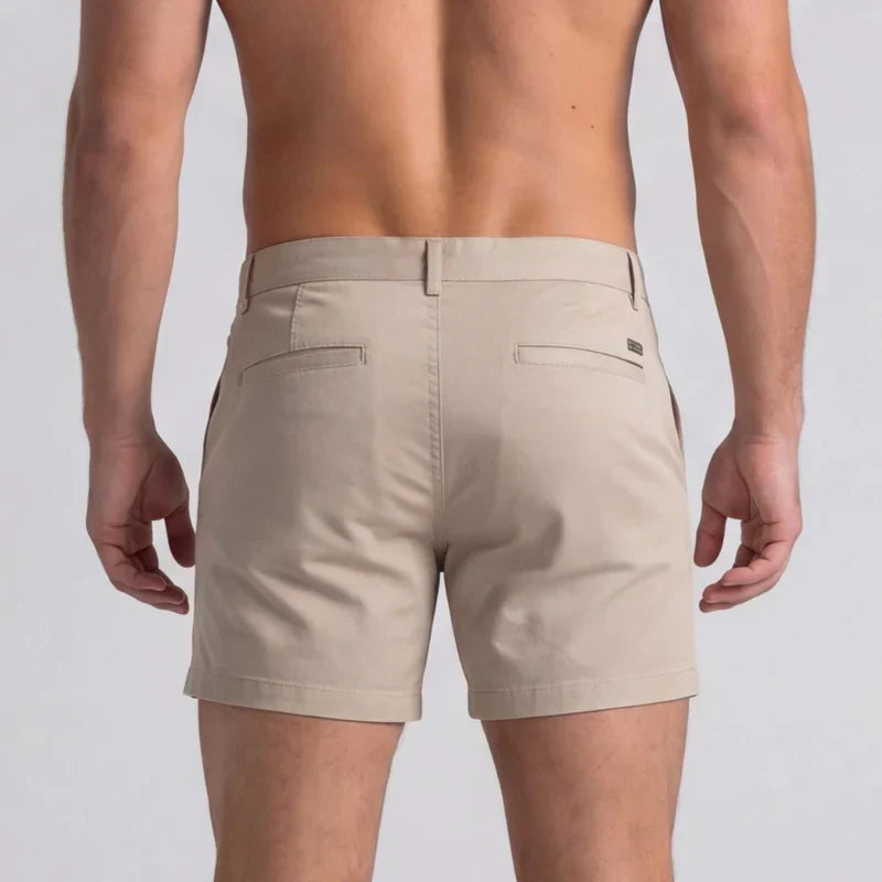 Men's Slim-fit Chino Shorts With A Tailored Waist—stylish Shorts For Summer, Everyday Wear, The Office, And Smart-casual Looks