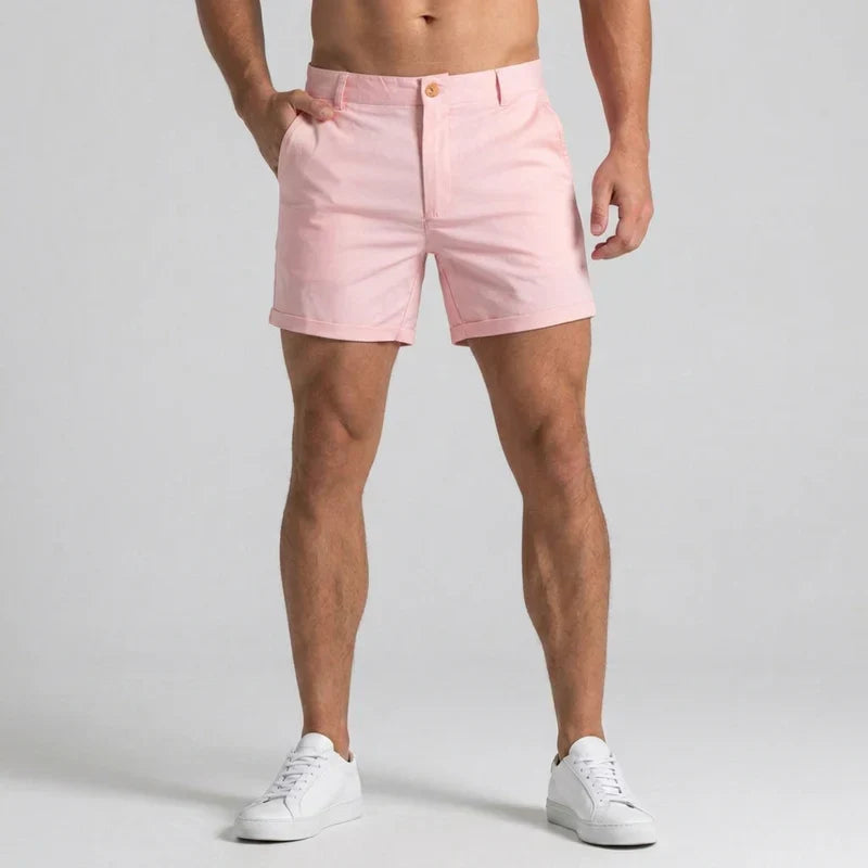 Men's Slim-fit Chino Shorts With A Tailored Waist—stylish Shorts For Summer, Everyday Wear, The Office, And Smart-casual Looks