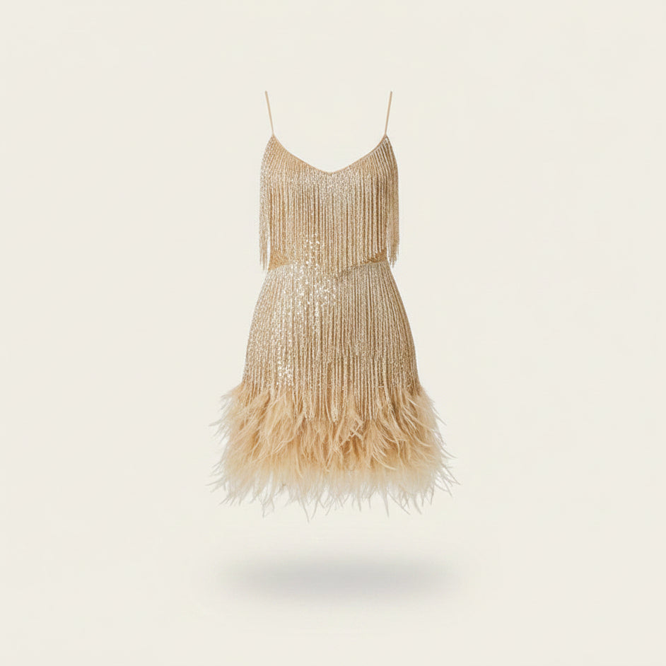Women's Sequined Dress With Thin Straps And A Form-fitting Silhouette – An Elegant Party Dress For Cocktail Parties, Evening Wear, And Special Occasions