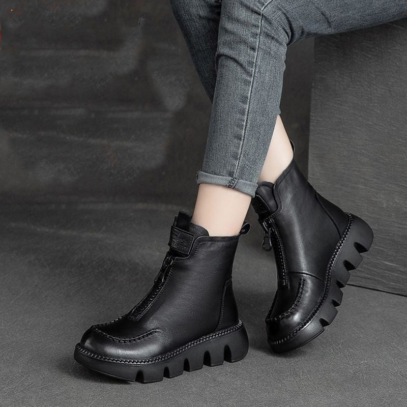 Vanda – Warm Short Retro Ankle Boots for Women