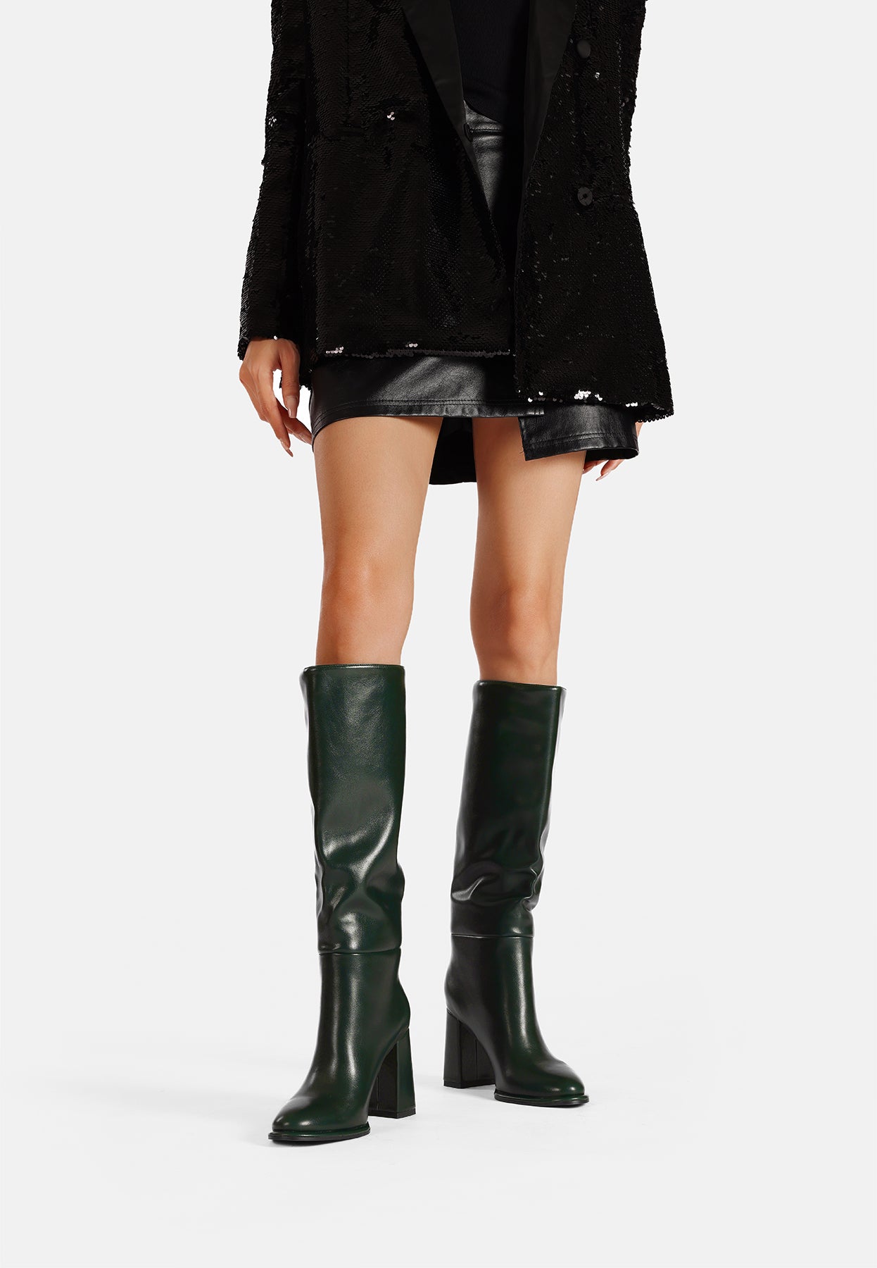 Loretta - High Heeled Women's Python Print Boots