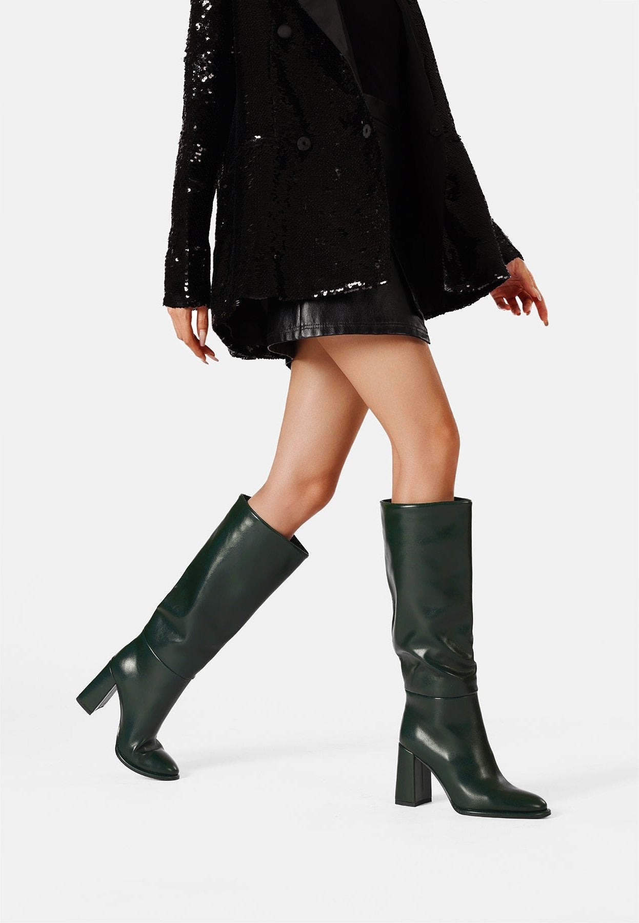 Loretta - High Heeled Women's Python Print Boots