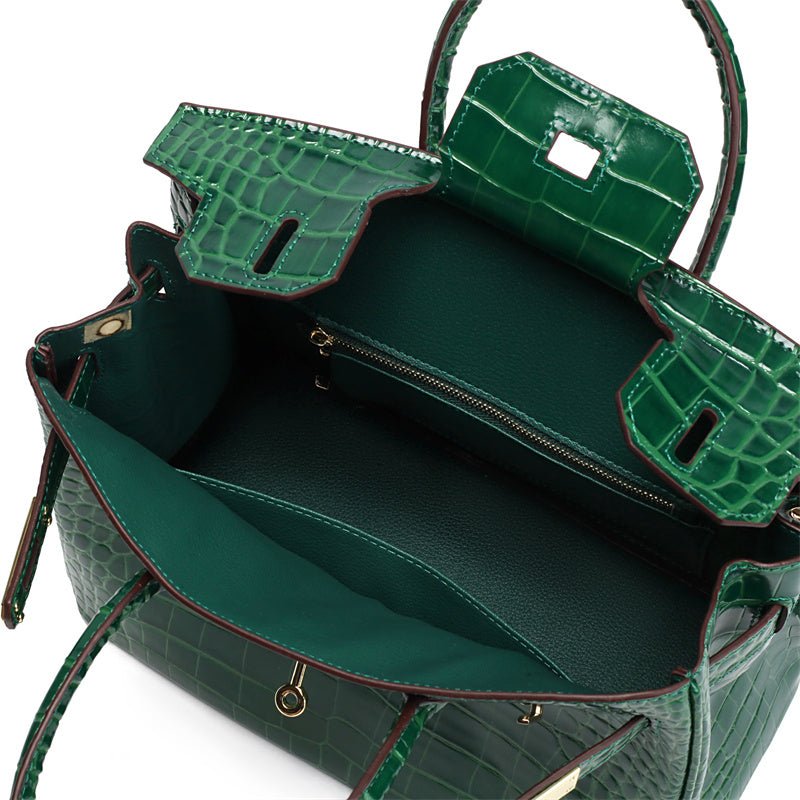 Women's Genuine Leather Handbag - Elegant Functional Everyday Carry For Work And Casual Use