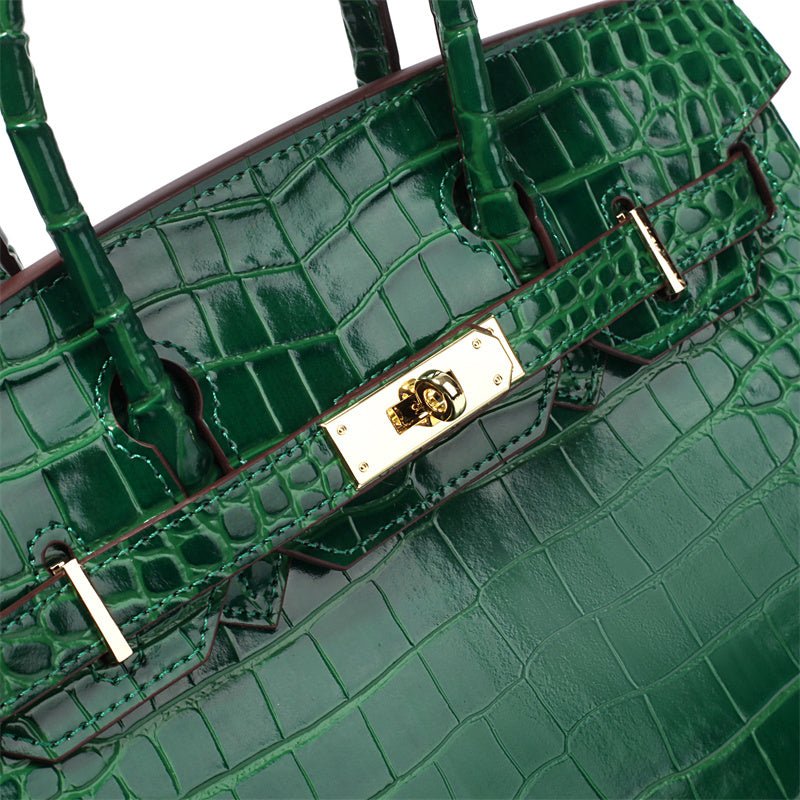Women's Genuine Leather Handbag - Elegant Functional Everyday Carry For Work And Casual Use