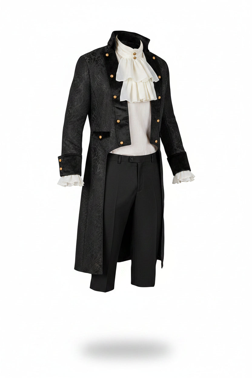Men's Victorian Black Costume Jacket – Elegant Halloween Costume For Theme Parties, Costume Events, And Halloween Celebrations